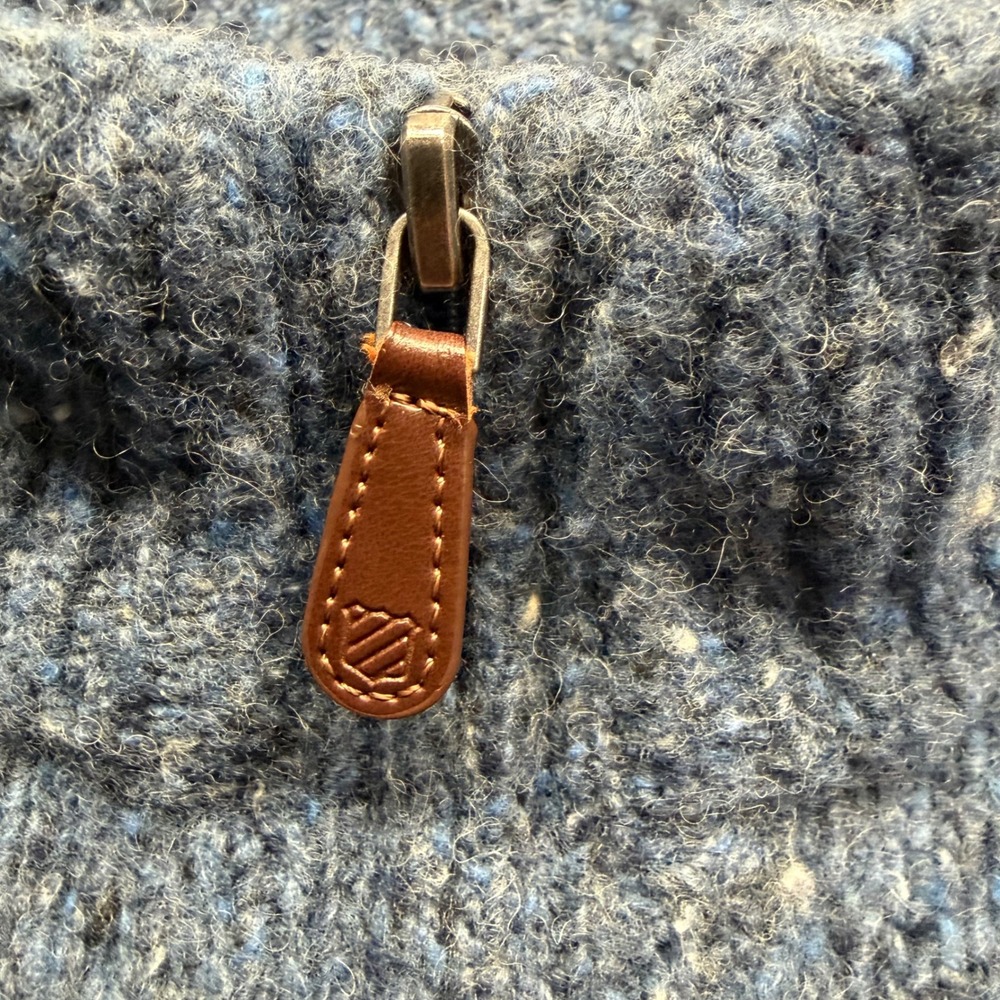 Jos. A. Bank 1905 Mens Blue Merino Wool Alpaca Blend Quarter Zip‎ Sweater Medium - Picture 15 of 16